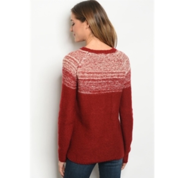 Sweater - Red with cream blend - Picture 3 of 8
